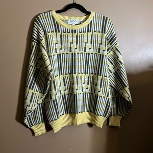 😄Funky 80’s patterned sweater crew neck